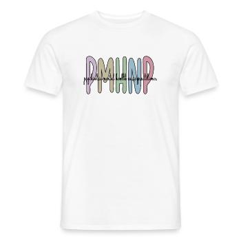 Infirmière psychiatrique certifiée PMHNP - T-shirt homme - blanc - Devant - AI Model Male 178 dark (178cm)