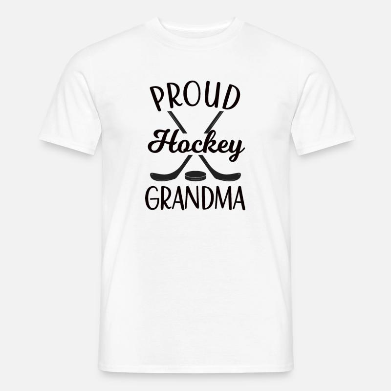 Stolze Eishockey-Großmutter Eishockey-Großmutter - Männer T-Shirt - Weiß
