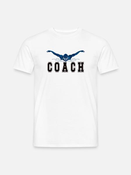 Schwimmtrainer Trainer Schwimmverein Schwimmcoach - Männer T-Shirt - Weiß