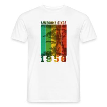 Awesome Since 1958 - Men's T-Shirt - white - Front - AI Model Male 178 dark (178cm)