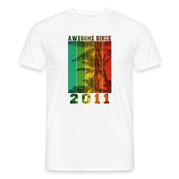 Awesome Since 2011 - Men's T-Shirt - white - Front - AI Model Male 178 dark (178cm)