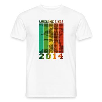 Awesome Since 2014 - Men's T-Shirt - white - Front - AI Model Male 178 dark (178cm)