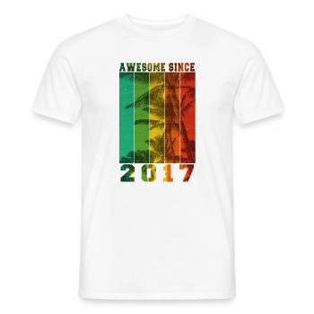 Génial depuis 2017 - T-shirt homme - blanc - Devant - AI Model Male 178 dark (178cm)