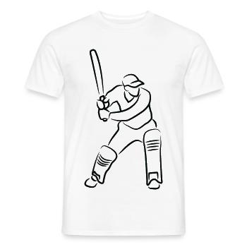 Cricket Kerl - Männer T-Shirt - Weiß - Vorne - AI Model Male 178 dark (178cm)