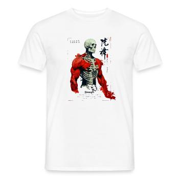 Fitness Anatomy - Männer T-Shirt - Weiß - Vorne - AI Model Male 178 dark (178cm)