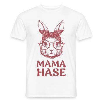 Mama Hase für Ostern und Muttertag - Männer T-Shirt - Weiß - Vorne - AI Model Male 178 dark (178cm)