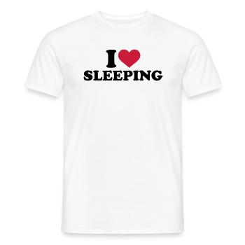 Schlafen - Männer T-Shirt - Weiß - Vorne - AI Model Male 178 dark (178cm)