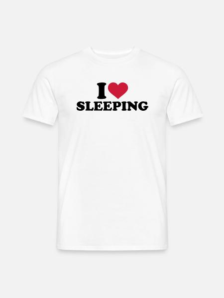 I love sleeping - Men's T-Shirt - white