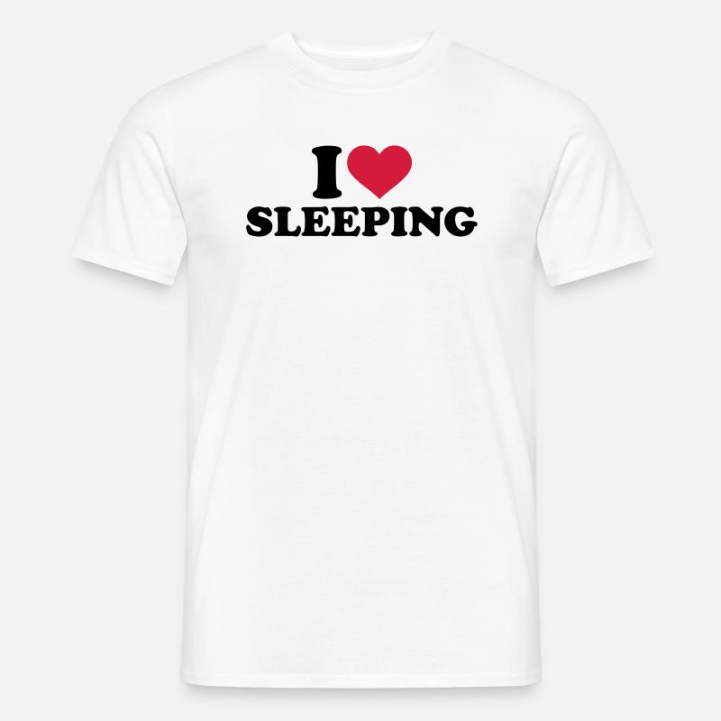 Schlafen - Männer T-Shirt - Weiß