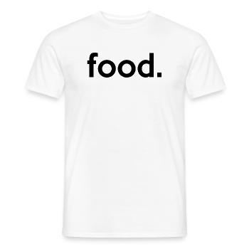 la nourriture. - T-shirt homme - blanc - Devant - AI Model Male 178 dark (178cm)