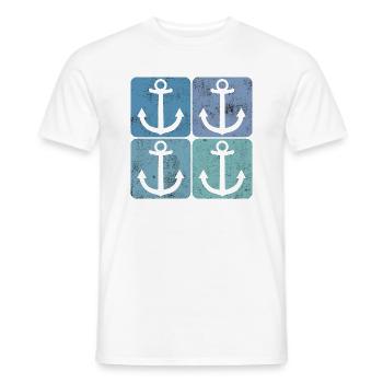 Gift Sea Captain Nautical Anchor Vintage - Men's T-Shirt - white - Front - AI Model Male 178 dark (178cm)