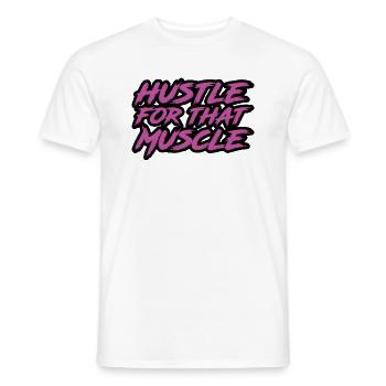 Hustle pour ce muscle - T-shirt homme - blanc - Devant - AI Model Male 178 dark (178cm)