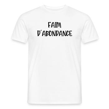 faim d'abondance - T-shirt homme - blanc - Devant - AI Model Male 178 dark (178cm)
