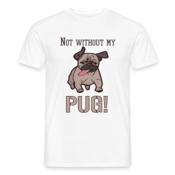 Cadeau de pug PUG - T-shirt homme - blanc - Devant - AI Model Male 178 dark (178cm)