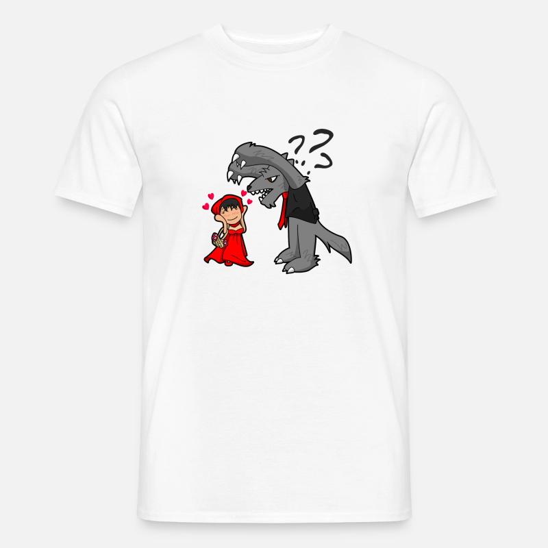 Rotkäppchen und der Wolf - Männer T-Shirt - Weiß