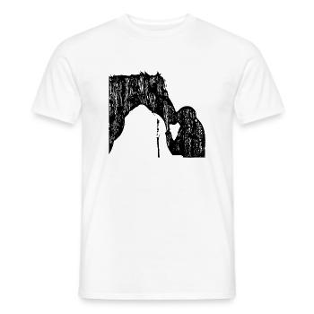 Horse with woman in vintage design - Men's T-Shirt - white - Front - AI Model Male 178 dark (178cm)