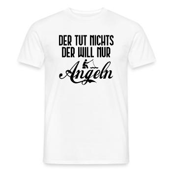 Der tut nichts. Der will nur angeln. [black] - Männer T-Shirt - Weiß - Vorne - AI Model Male 178 dark (178cm)