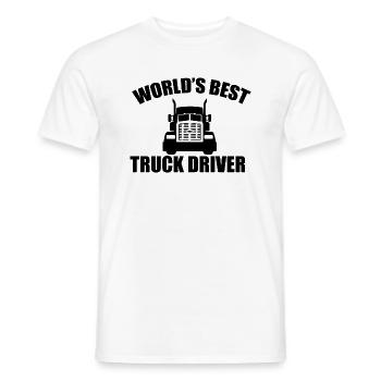 Truck Driver Truck Driver Trucker Gift Idea - Men's T-Shirt - white - Front - AI Model Male 178 dark (178cm)