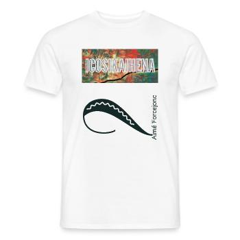icosikaihena 21 - cadeau nombre de vie - T-shirt homme - blanc - Devant - AI Model Male 178 dark (178cm)