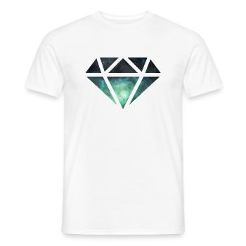 Pierres précieuses diamant - T-shirt homme - blanc - Devant - AI Model Male 178 dark (178cm)