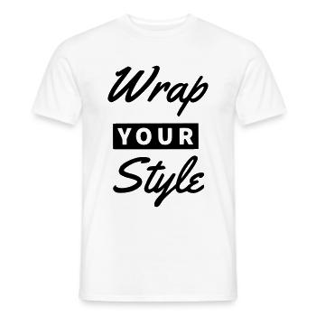 Wrap your style - Men's T-Shirt - white - Front - AI Model Male 178 dark (178cm)
