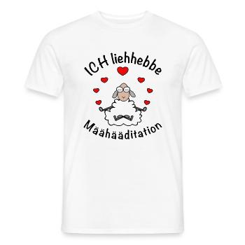Ich liebe Meditation - Männer T-Shirt - Weiß - Vorne - AI Model Male 178 dark (178cm)