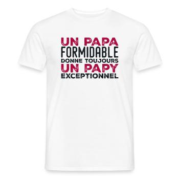 Toller Papa gibt Opa immer Außergewöhnliches - Männer T-Shirt - Weiß - Vorne - AI Model Male 178 dark (178cm)