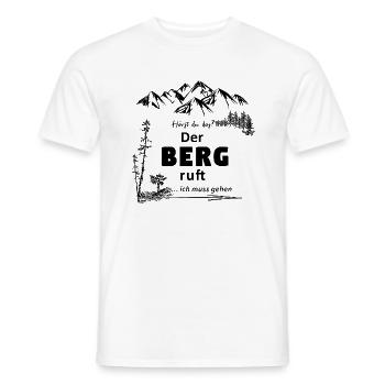 Der Berg ruft, ich muss gehen - Männer T-Shirt - Weiß - Vorne - AI Model Male 178 dark (178cm)