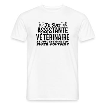 Assistent | Veto | Geschenk | Superkraft - Männer T-Shirt - Weiß - Vorne - AI Model Male 178 dark (178cm)