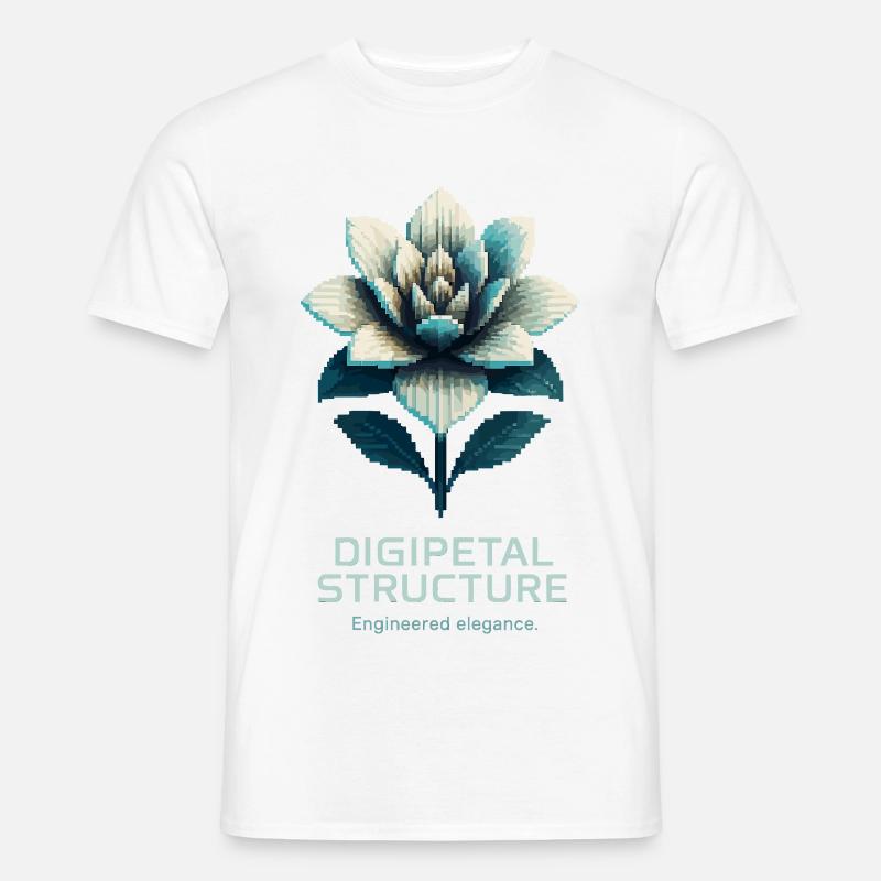 Digipetal Structure – Engineered Elegancev - Men's T-Shirt - white