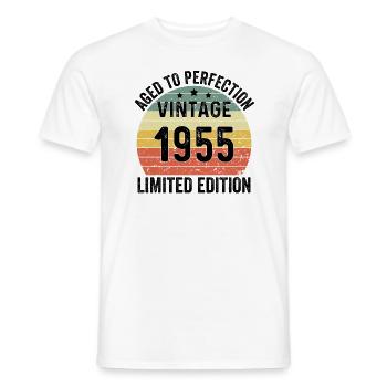 Vieilli à la perfection Vintage 1955 Édition limitée - T-shirt homme - blanc - Devant - AI Model Male 178 dark (178cm)