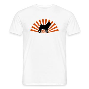 mops - Männer T-Shirt - Weiß - Vorne - AI Model Male 178 dark (178cm)