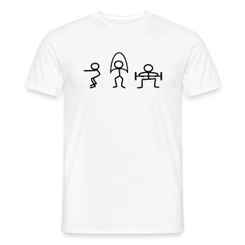Fitness gym - Men's T-Shirt - white - Front - AI Model Male 178 dark (178cm)