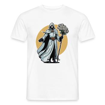 Illustration de fleurs de la Faucheuse - T-shirt homme - blanc - Devant - AI Model Male 178 dark (178cm)