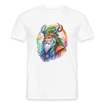 Druid Watercolors - Men's T-Shirt - white - Front - AI Model Male 178 dark (178cm)