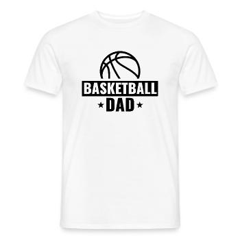 basketball dad - Men's T-Shirt - white - Front - AI Model Male 178 dark (178cm)