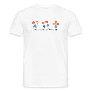 Trust me I'm a Consultant Berater Geschenkidee - Männer T-Shirt - Weiß - Vorne - AI Model Male 178 dark (178cm)