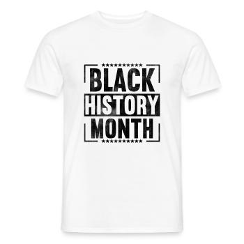 Black History Month - Men's T-Shirt - white - Front - AI Model Male 178 dark (178cm)