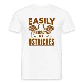 Autruche Oiseau Animal Zoo Vacances Soleil - T-shirt homme - blanc - Devant - AI Model Male 178 dark (178cm)