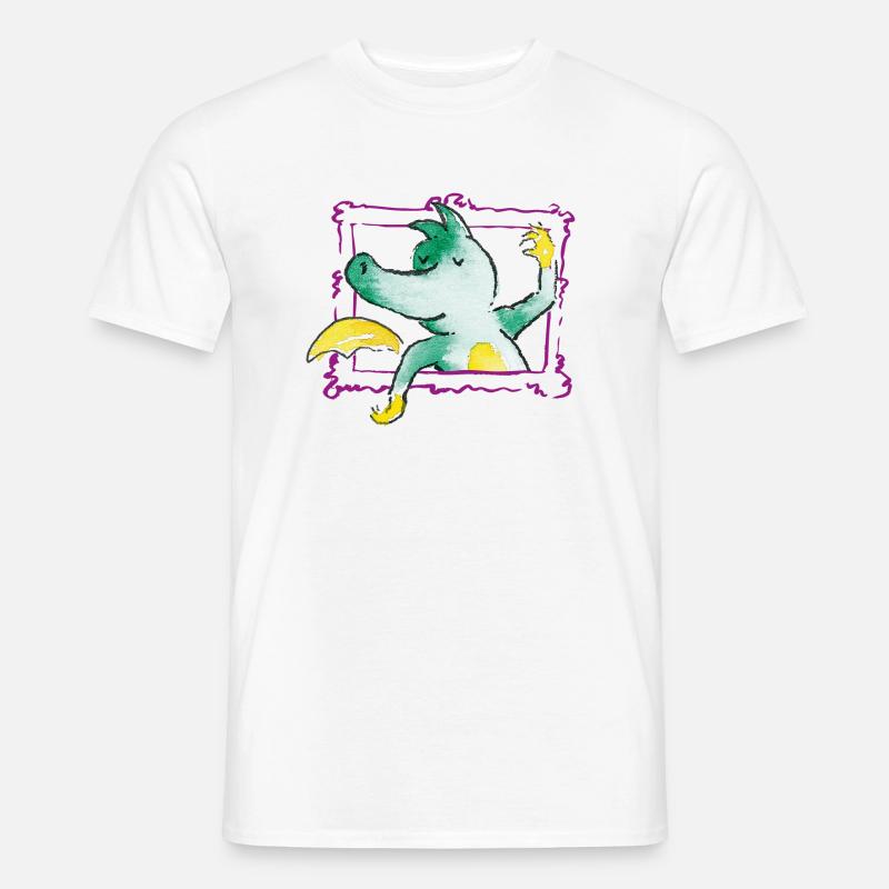 TABALUGA Mit Bilderrahmen Lila - Männer T-Shirt - Weiß