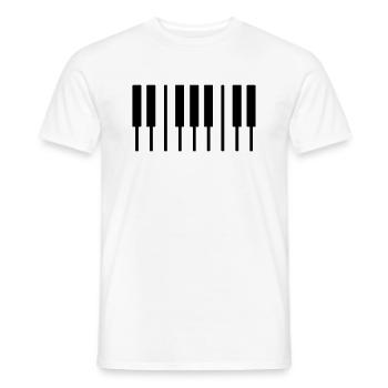 Clavier de piano - T-shirt homme - blanc - Devant - AI Model Male 178 dark (178cm)