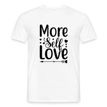 More Self Love - Männer T-Shirt - Weiß - Vorne - AI Model Male 178 dark (178cm)
