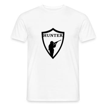 Hunter Badge Hunter Hunting - Men's T-Shirt - white - Front - AI Model Male 178 dark (178cm)