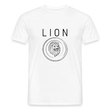 Lion Lion Cool Animal Strong Funny Nature Safari - Men's T-Shirt - white - Front - AI Model Male 178 dark (178cm)