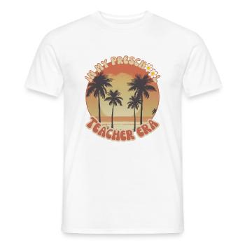 Funny Teacher Era Preschool Version Gift For - Men's T-Shirt - white - Front - AI Model Male 178 dark (178cm)