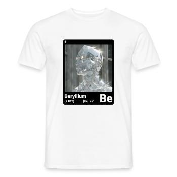 Béryllium - Be - élément chimique 004 - T-shirt homme - blanc - Devant - AI Model Male 178 dark (178cm)