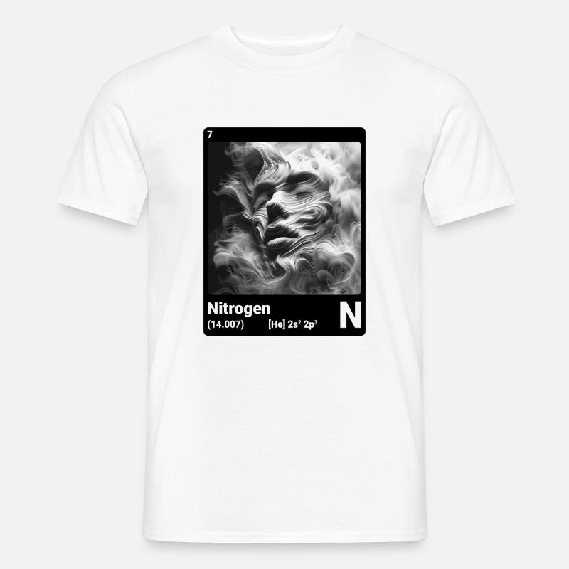 Periodic Table Element Nitrogen (N) 7 - Men's T-Shirt - white