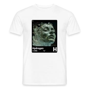 Wasserstoff - H - chemisches Element 001 - Männer T-Shirt - Weiß - Vorne - AI Model Male 178 dark (178cm)