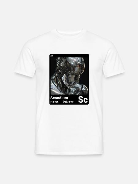 AI am Scandium (bk) - Männer T-Shirt - Weiß