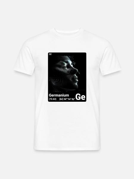 AI am Germanium (bk) - Männer T-Shirt - Weiß